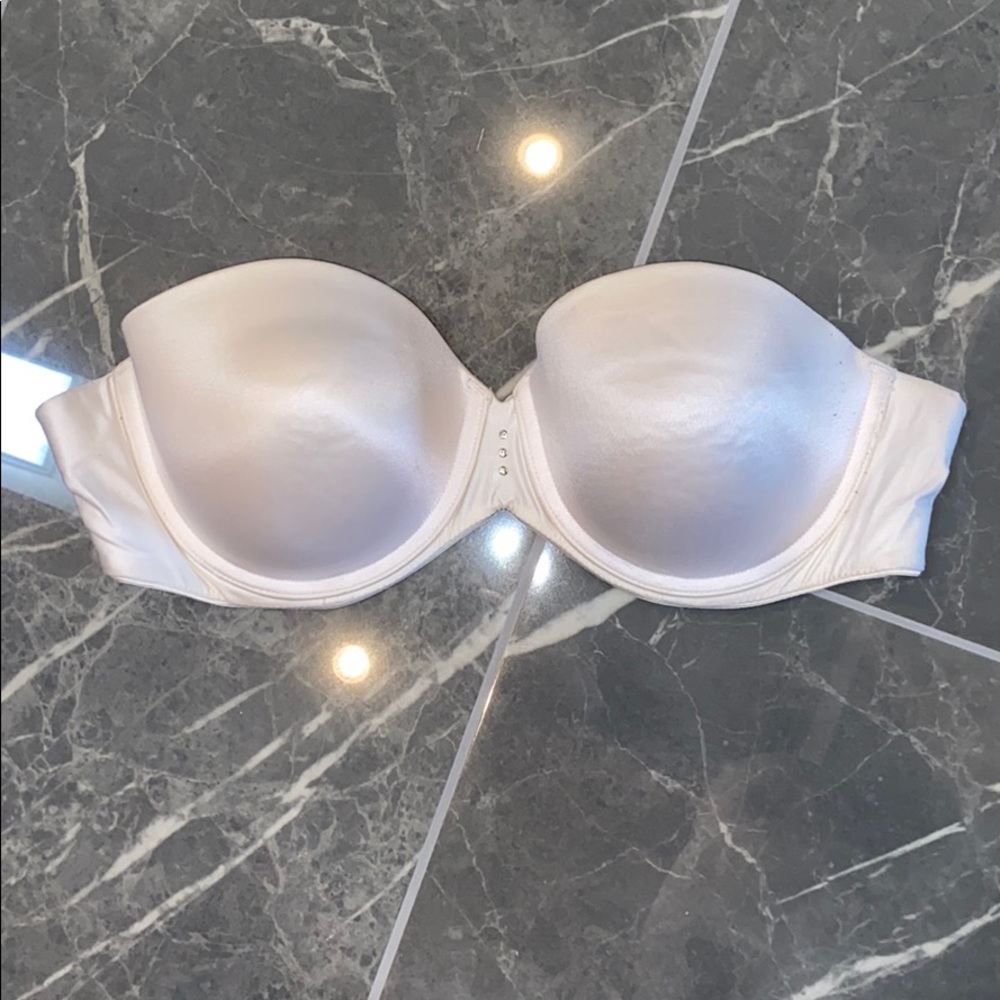 White Strapless Bra 36D